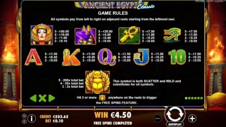 Ancient Egypt Classic slot screenshot 1
