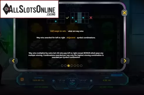 Paytable 3. Bank Job from Smartsoft Gaming
