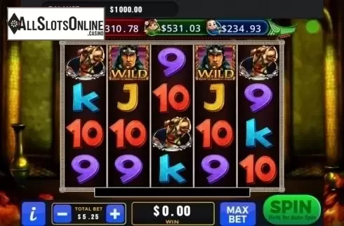 Game Screen. Barbarian Riches from GMW