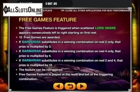 Game Rules. Barbarian Riches from GMW