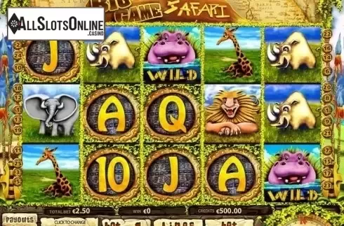 Reel screen. Big Game Safari from MultiSlot