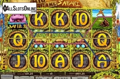 Bonus Symbol screen. Big Game Safari from MultiSlot
