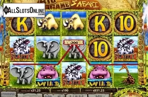 Scatter screen. Big Game Safari from MultiSlot
