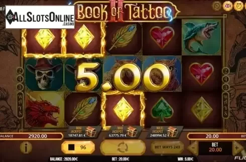 Win Screen 1. Book Of Tattoo 2 from Fugaso