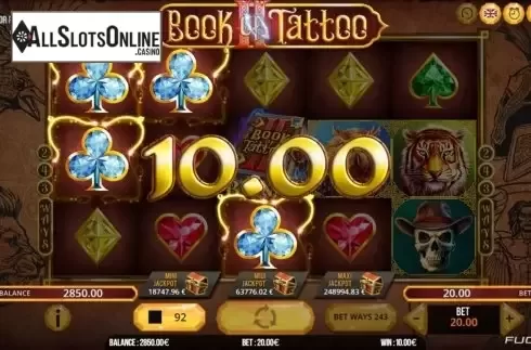 Win Screen 2. Book Of Tattoo 2 from Fugaso