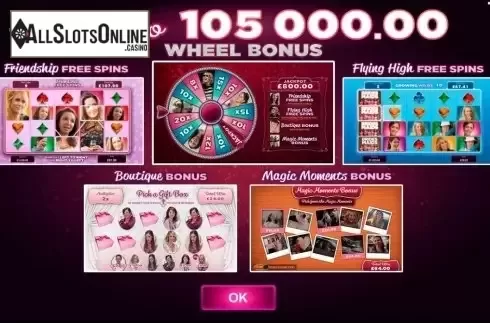 Start Screen. Bridesmaids from Microgaming