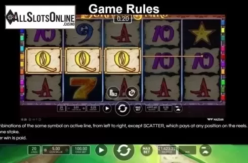 Game Rules. Burning Stars from Wazdan
