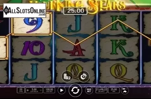 Win Screen. Burning Stars from Wazdan