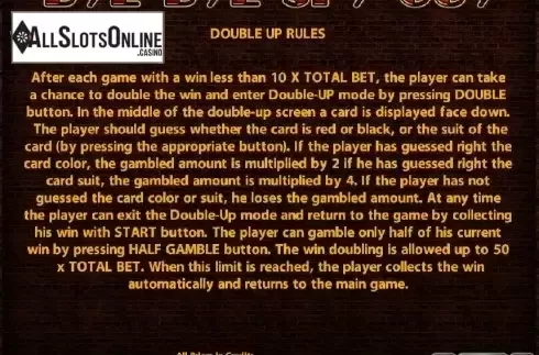 Paytable 4. Bye Bye Spy Guy from Casino Technology