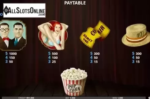 Pay Table screen
