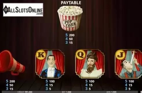Pay Table screen 2