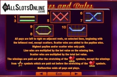 Screen5. Dice & Roll from EGT