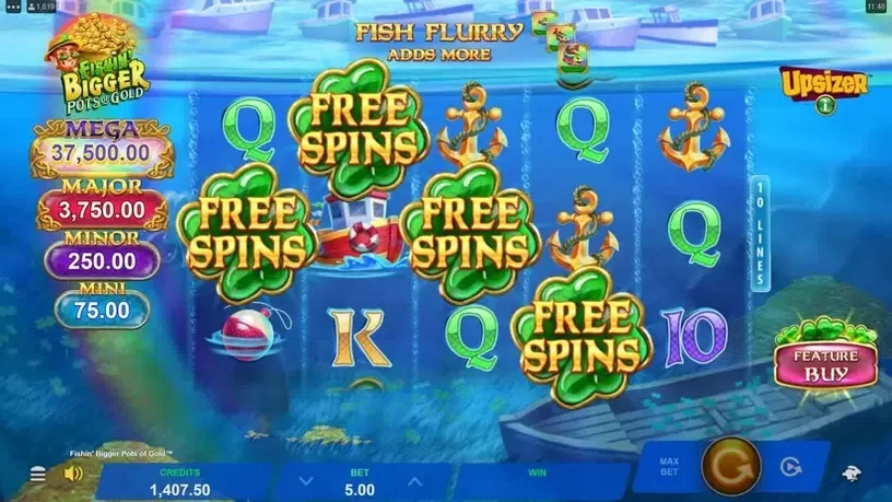 Fishin' Bigger Pots of Gold slot screenshot 3