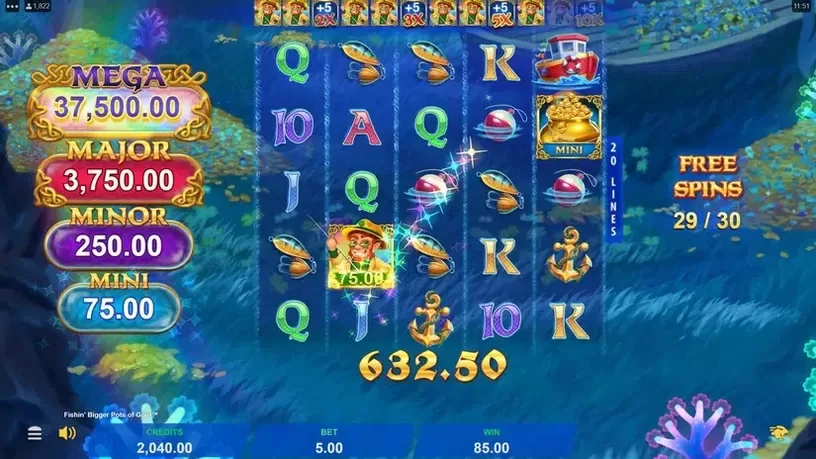 Fishin' Bigger Pots of Gold slot screenshot 7
