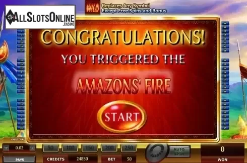 Amazons` Fire Feature. Fortunes of the Amazons from Side City