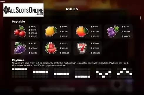 Paytable