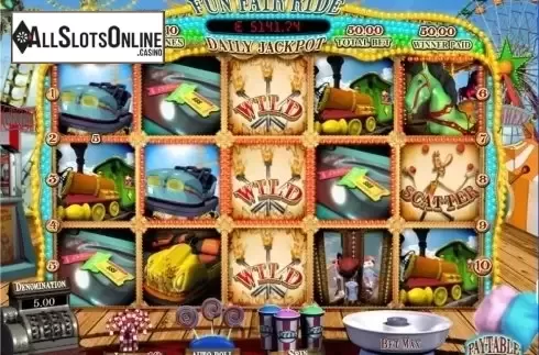Win Screen . Fun Fair Ride from SkillOnNet