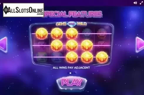 Paytable 2. Gems Gone Wild from Red Tiger