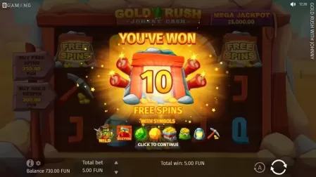 Gold Rush With Johnny Cash slot screenshot 6