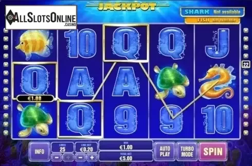 Win screen. Great Blue Jackpot (Playtech) from Playtech