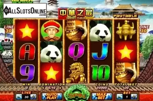 Game workflow. Great China from Spadegaming
