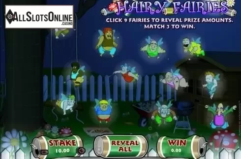 Reels screen. Hairy Fairies from Microgaming