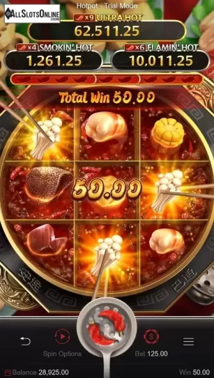 Win Screen. Hotpot Chilli Jackpot from PG Soft