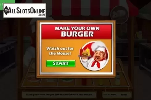 Burger Screen. Hungry Chef from Caleta Gaming