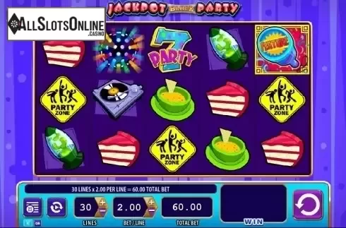 Reel screen. Jackpot Block Party from WMS