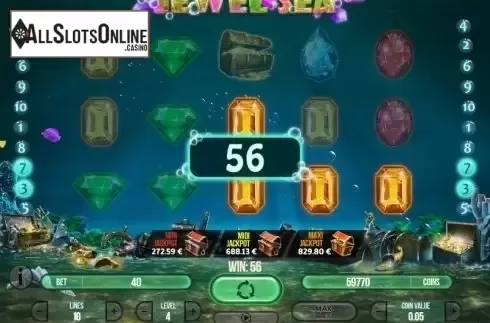 Win screen. Jewel Sea from Fugaso