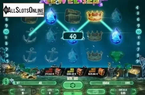 Wild Win screen. Jewel Sea from Fugaso