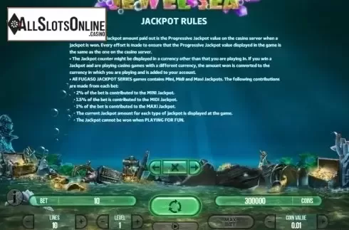 Paytable 4. Jewel Sea from Fugaso