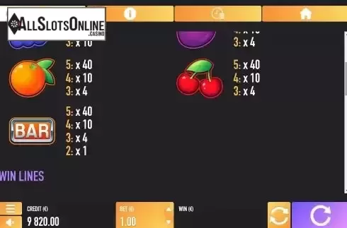 PayTable Screen 2