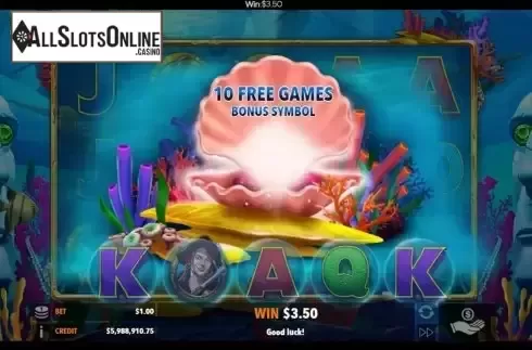 Free Spins screen