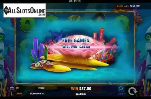Win Free Spins screen
