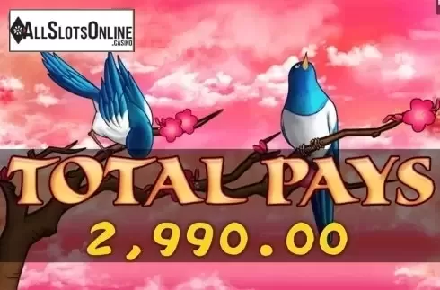 Total win screen. Magpie Bridge from Aspect Gaming