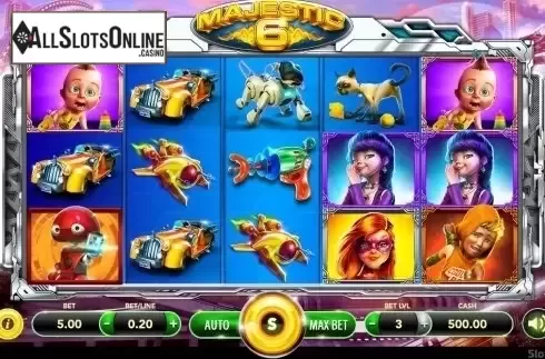 Reel Screen. Majestic 6 from SlotVision
