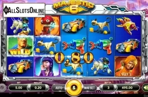 Win Screen. Majestic 6 from SlotVision
