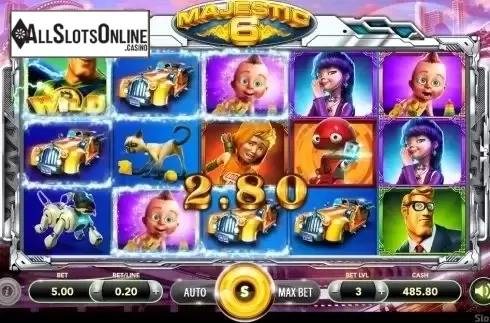 Win Screen. Majestic 6 from SlotVision