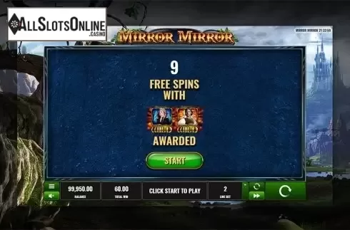 Free spins screen. Mirror Mirror (Playreels) from Playreels