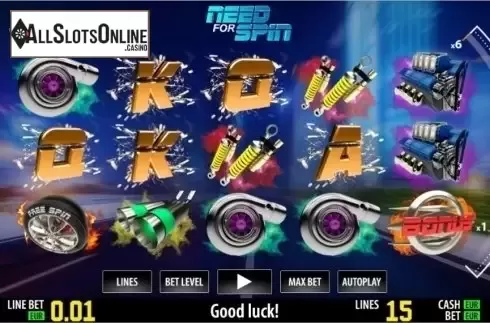 Game reels. Need For Spin HD from World Match