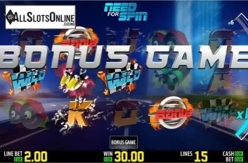 Bonus game win. Need For Spin HD from World Match