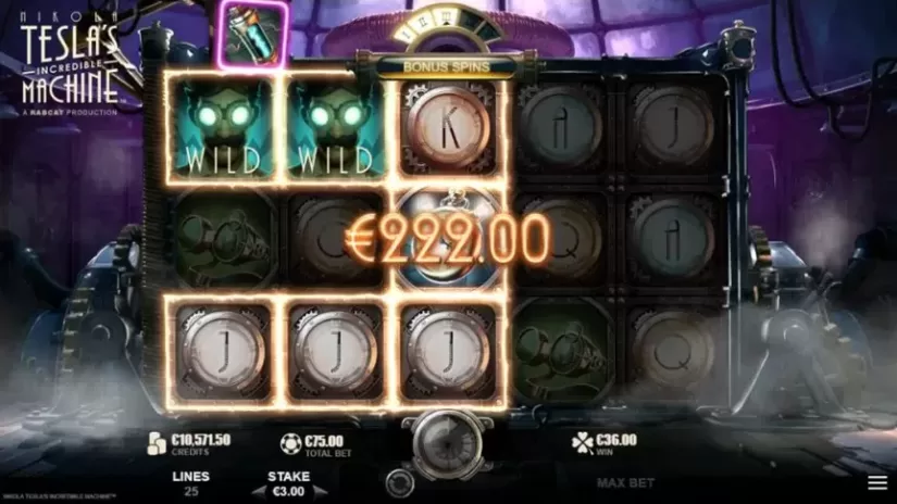 Nikola Tesla's Incredible Machine slot screenshot 4