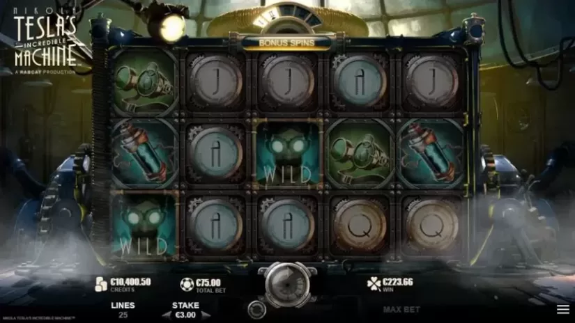 Nikola Tesla's Incredible Machine slot screenshot 3
