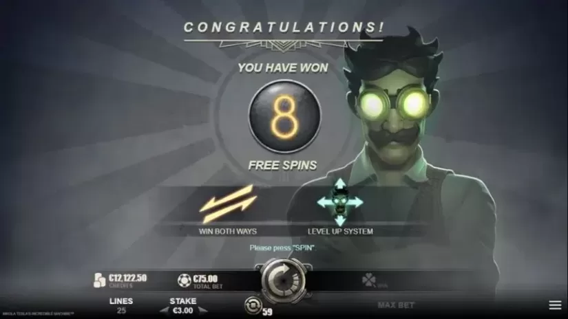 Nikola Tesla's Incredible Machine slot screenshot 6