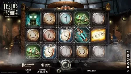 Nikola Tesla's Incredible Machine slot screenshot 1