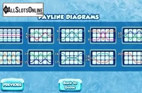 Paylines. Northern Snow from Vela Gaming