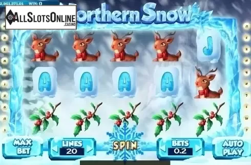 Reel Screen. Northern Snow from Vela Gaming