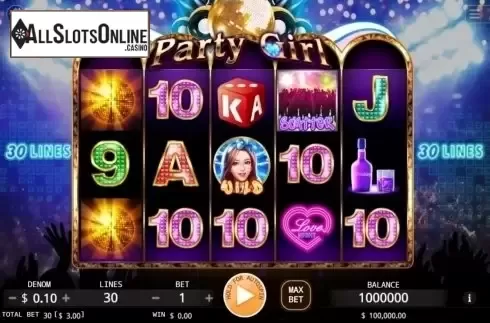 Reel Screen. Party Girl from KA Gaming