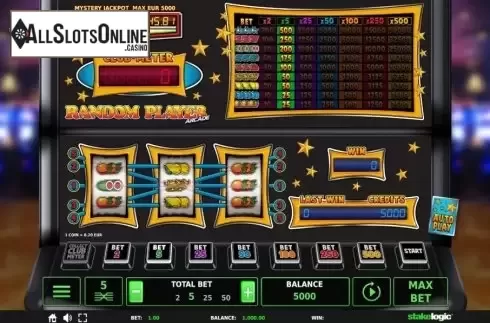 Reel Screen. Random Player from StakeLogic